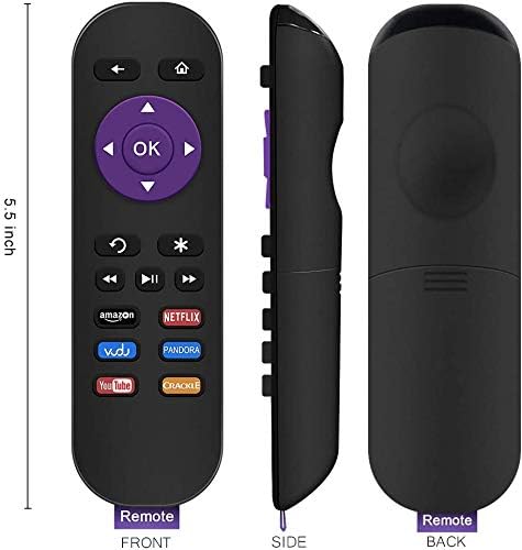 ASTAR IR Replacement Remote Control for Roku Streaming Player Box: Roku 1, Roku 2, Roku 4, (HD, LT, XS, XD), Roku Express, Roku Premiere, Roku Ultra; Not for Roku Stick and Roku TV