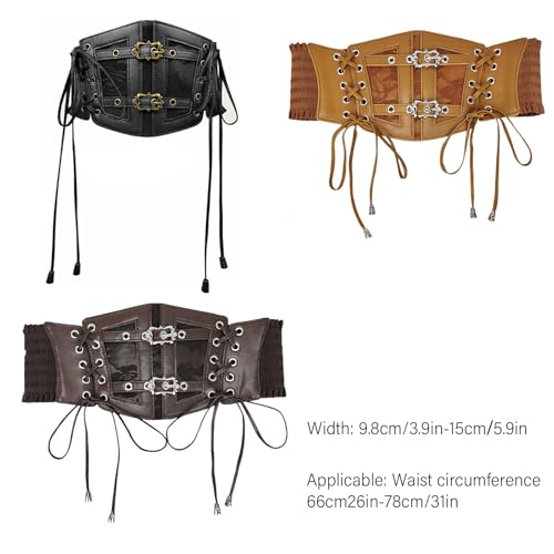 Lace Waist Cinchers Versatiles Waistband Elegant Dress Belt Leather Waist Seal for Dresses and Parties4