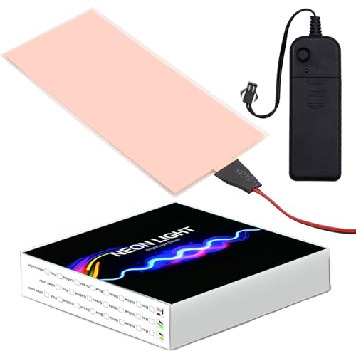 Ygmylandbb EL Panel Electroluminescent Light Sheet Backlight Decorations Light Neon Sheet 12 cm x 5 cm (4.8" x 2.0") ON/Slow Flash/Fast Flash