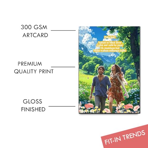 Image of Fit-in Trends Rockstar A4 Posters (Set of 6) Ranbir Kapoor Bollywood Movie Rockstar Posters for Bedroom, Living Room, Hostel