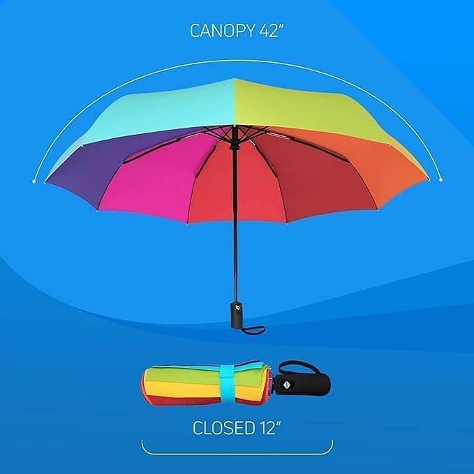 Image of Umbrella Automatic Open Travel Umbrella with Wind Vent,Umbrella big size for men, Umbrella for girls, Umbrellas for rain,Windproof Umberalla Large for Man,Women