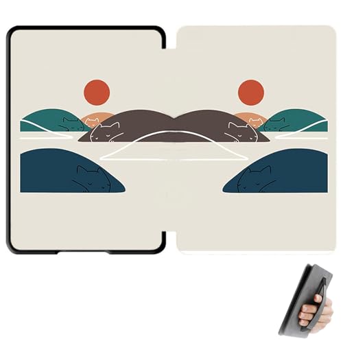 GUKSRASO Funda para 6' Kindle Paperwhite 5.ª/6.ª/7.ª Generación (2012-2015 Modelo: EY21/DP75SDI), Cubierta con Ilustración, Función de Reposo/Activación Automática y Correa de Mano