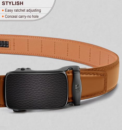 Image of BULLIANT Men's Ratchet Belt Nontrimmable-Click Belt Adjustable for Men Gift Lightweight 1 3 /8 inch