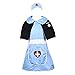 CHICTRY Infermiera Completini Bambina Mantello Corto Halloween Dottoressa Camicia Medico da Carnevale Cappuccio Croce Rossa Travestimento per Festa Foto Puntelli Cielo Blu 2-4 Anni