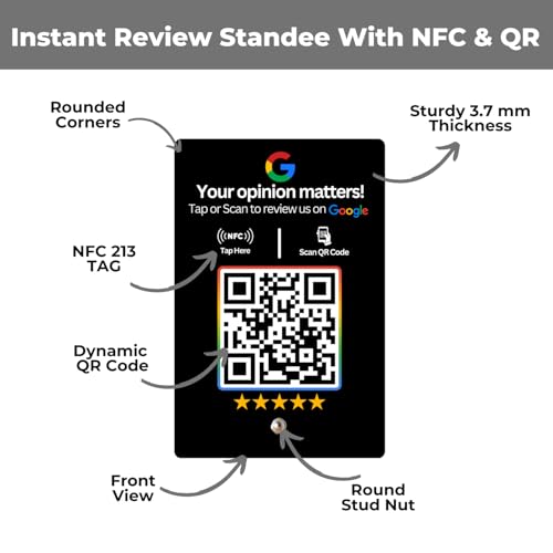 Review NFC Standee Black with NFC & QR Code by tinydabba - 4