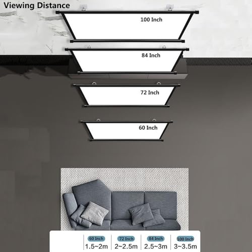 Pantalla de proyector manual 72 pulgadas 4:3 miniatura 5