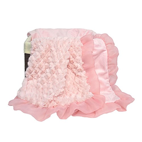 Arianna Plush Pink Blanket by The Peanut Shell