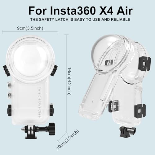 Image of for Insta360 50M /164FT Invisible Diving Case for X4 Air, YicDofu Underwater Protective Housing Shell with 98% High Light Transmittance, PMMA Material, PC Construction, Camera Accessories
