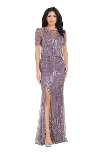 Amazon.com: Dress the Population Women's Amanda Diamond Waterfall Beaded  Sequin, Maxi, Mermaid, Boat Neck Dress, Dusty Lavender Multi, X-Small :  Clothing, Shoes & Jewelry