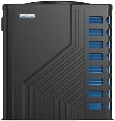 Sun2Solar 140k BTU Pool Heater for Above Ground & Inground Swimming Pools | Adjust Heating Capacity with Inverter Technology | 42,000 Gallon Maximum | On Average 7 Times Quieter | Built In Wifi Module