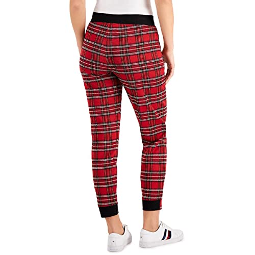 Tommy Hilfiger Womens Plaid Pull On Skinny Pants Red XXL2