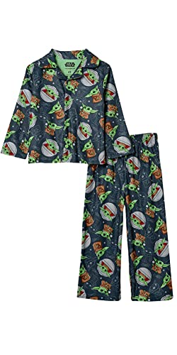 STAR WARS Boys' 2-Piece Button Front Pajama Set, Soft & Cute for Kids