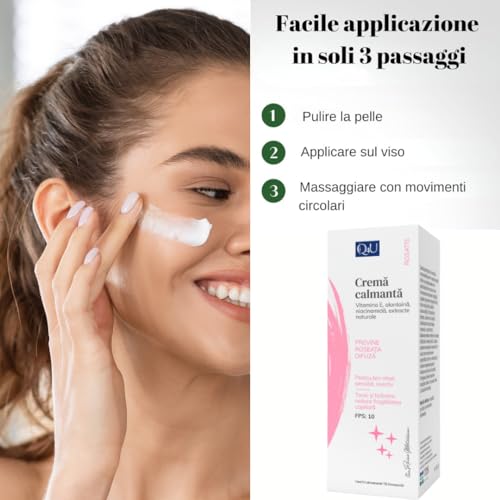 TIS Crema Lenitiva Antirossore, Cute soggetta a Eritemi, Couperose Rosacea Rossore, Pelle Irritata, Macchie Rosse, Eccesso di Sebo, Fragilità Capillare, FPS 10 - Vitamins E, B3, Allantoin - 50ml - 6