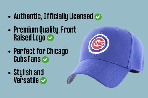 Gorra deportiva ajustable Cubs azul/blanco bordada miniatura 7