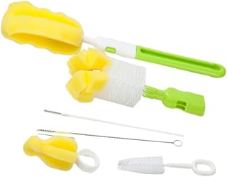 OFFSCH 6 Piezas Cepillos para Limpieza de Biberones Duraderos y Ligeros Diseño Ergonómico para Uso Doméstico Color Verde para Limpiar Botellas y Tetinas de Bebés