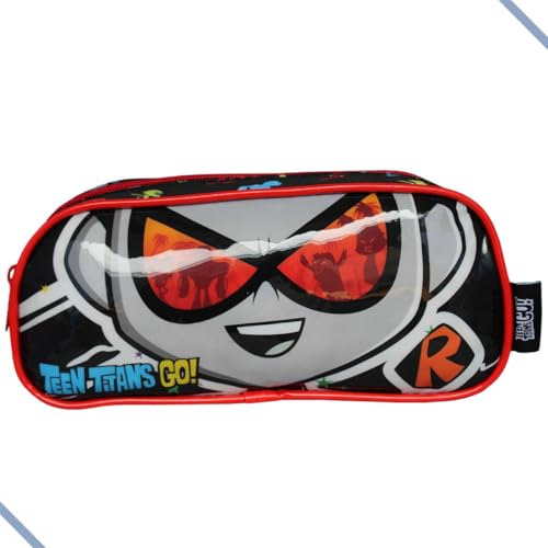 Estojo Escolar Infantil Juvenil Jovens Titans Go Luxcel Cor Preto (Jovens Titans Go)