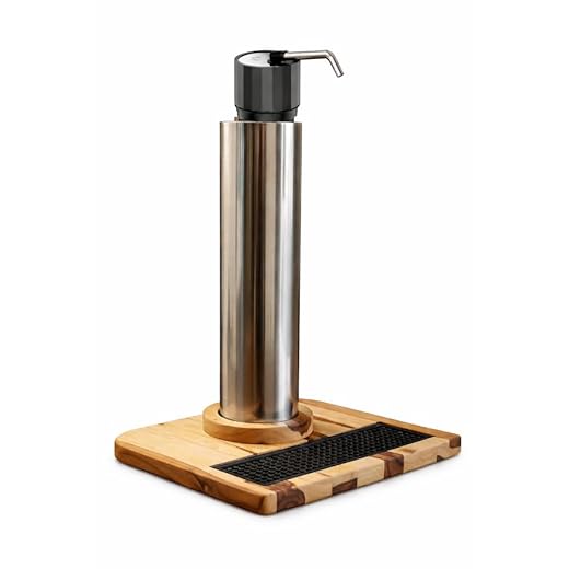 Chopeira Aço Inox 3 Litros com Base de Madeira