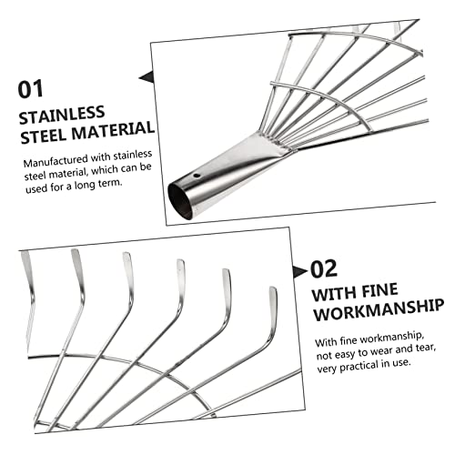 LIOOBO 2 Peças Ancinho De Grama Ancinho De Folha De Gramado Ancinho De Substituição Ancinho De Folha