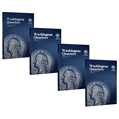 Whitman US Washington Quarter Coin Folder Four Volume Set 1932 1998 #9018 9031 9040 9038