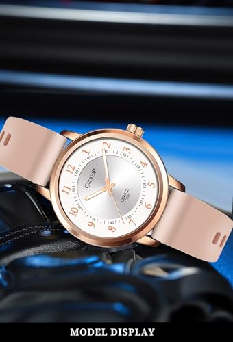 Stylish Waterproof Rose Gold Quartz Watches for Women – Ideal for Nurses, Students, and Professionals - Image 4