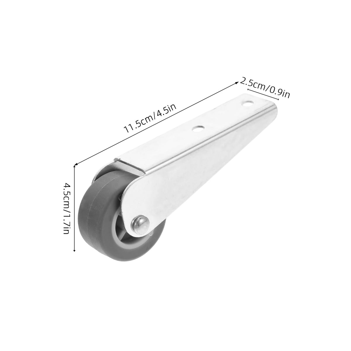 UKCOCO Rotella di supporto per porta in legno, per porte e fienili, morbida mobilità, ruote direzionali ad alte prestazioni, in nylon argentato