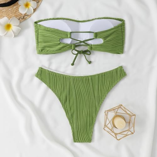 Bikini rose bustier résistant pour éviter les marques de bronzage - 7