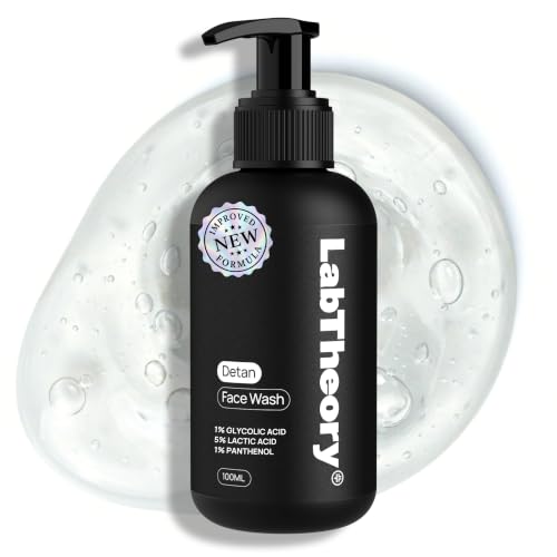 Image of Detan Face Wash for Men - 1% Glycolic Acid + 5% Lactic Acid + 1% Panthenol (Vitamin B5) - Tan Removal Face Wash for Brightening, Oil Control, Deep Cleansing & Skin Barrier Support - 100 ml