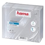Hama Jewel CD Disc Cases (Pack of 5) Protective CD/DVD Cases, Transparent