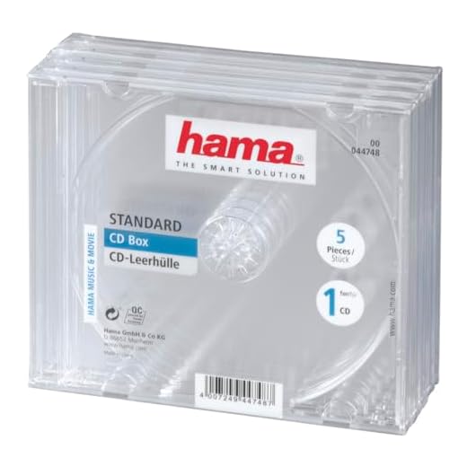 Hama CD-fodral, Genomskinlig, 5 st