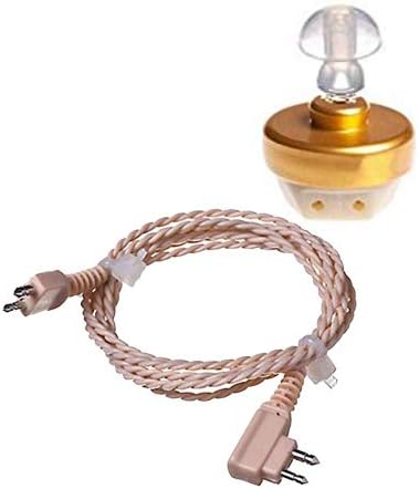 2 pin wire with 1 Speaker (2 Pin) for Pocket Model Hearing Aid (Beige)