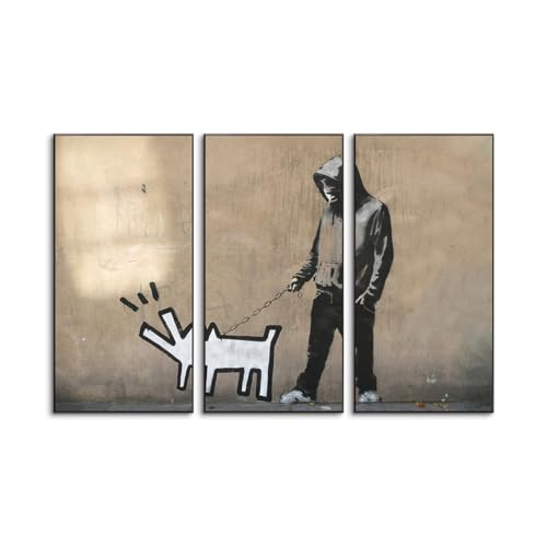 �o���N�V�[ �G�� �C���e���A Banksy �A�[�g�p�l�� ����G ������ �|�X�^�[ �Ǌ|�� �A�[�g�t���[�� ���_�� �A�[�g�{�[�h �G�� ������ꂽ �C���e���A�������� �Ǌ|�� �A���~�����g���̊����i (40*80cm*3���i16*32in*3pcs�j,J)