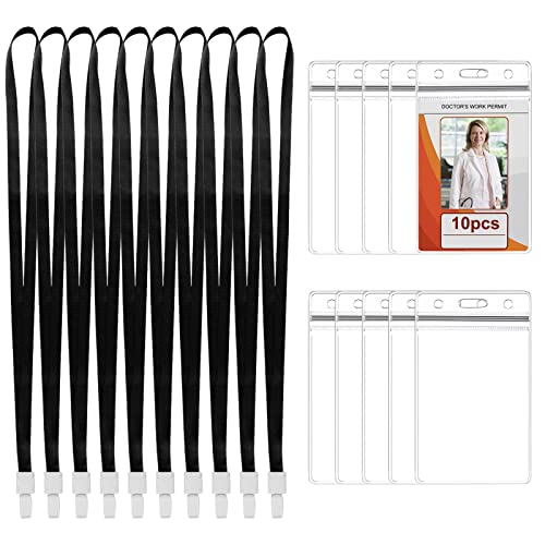 10 Pezzi Impermeabile Porta Badge da Collo, Porta