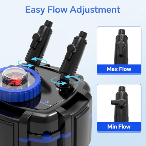 Image of fishkeeper Canister Filter, 317GPH /1200 LPH with Prefilter Up to 55 Gallon
