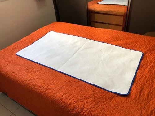 1 Protetor de cama impermeável absorvente unissex adulto geriátrico e infantil 1,40x 0,90 FIPBBranca