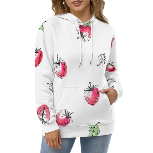 Sweats à capuche fraise pull pour des week-ends cocooning en taille S - 2