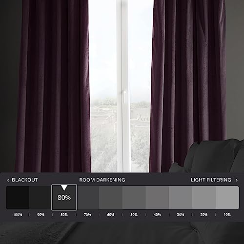 HPD Half Price Drapes Heritage Plush Velvet Curtains 84 Inches Long Room Darkening Curtains for Bedroom & Living Room 50W x 84L - Image 2