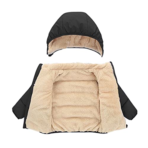 Kimjun ETYF-95-JIARONG-HEI-100 Toddler Baby Hooded Down Jacket Boys Girls Kids Thicken Warm Winter Coat Outerwear 2-3T Black thumb #2