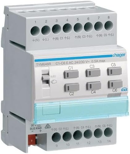 Нагревательный механизм Hager 6-кратный KNX TYM646R