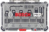 Bosch Professional 6tlg. Rand- und Kantenfräser Set (für Holz, für Oberfräsen mit 6 mm Schaft) – Ansicht 2