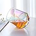 DIEWEISIMI Wine Glasses Set of 2, Diamond Stemless Wine Glasses - Iridescent Glassware