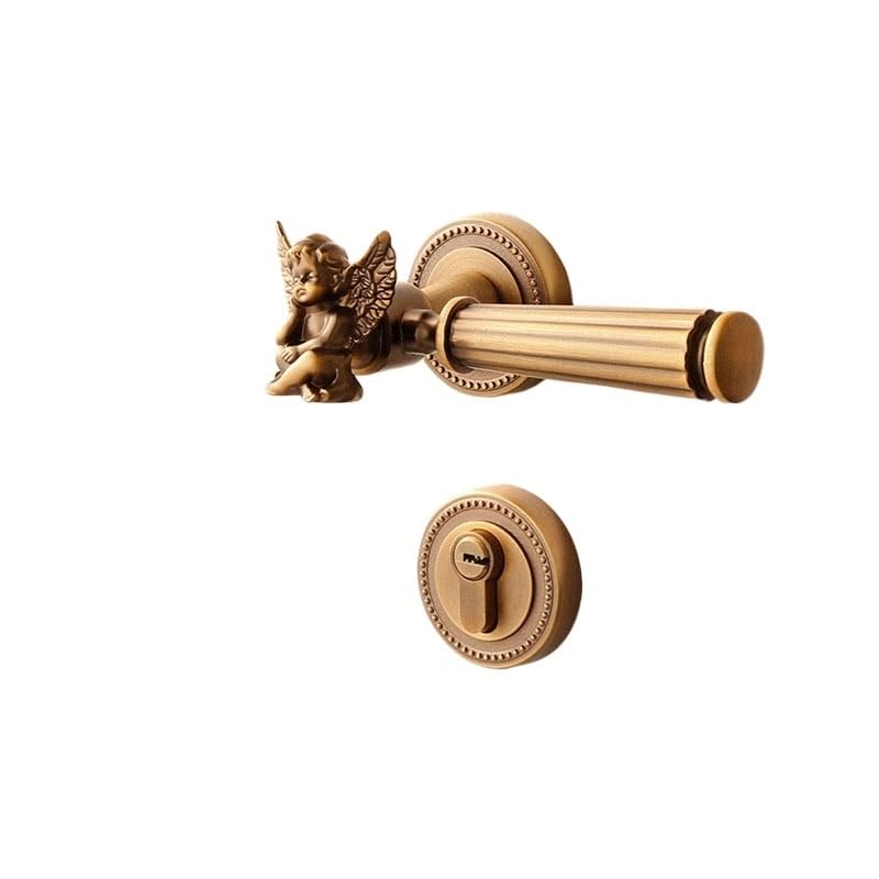 Poignée de porte d'entrée d'ange magnétique avec serrure à clé