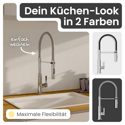 Küchenarmatur Instmaier Nova mit flexibler Geschirrbrause und 360° Schwenkfunktion