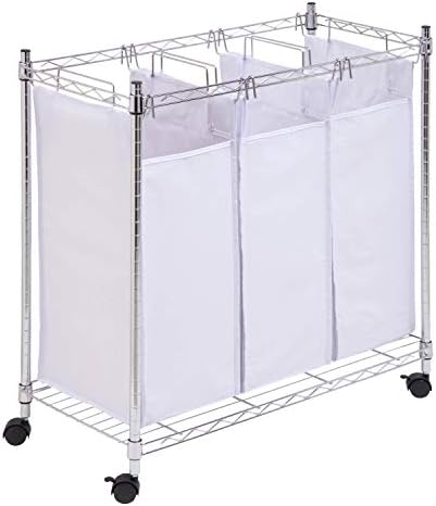 Honey-Can-Do SRT-01196 Rolling Ironing and Sorter Combo Laundry Center, Multi-Colour