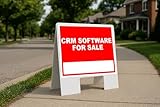 Crm Software For Sale Write On Me Red Folding Coroplast A-Frame with Double-Sided 23in x23in