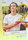 Lorenzo Musetti trading Card (Italian Tennis Champion) 2024 Topps Chrome Captured Refractor #CTDLM Championship Trophy