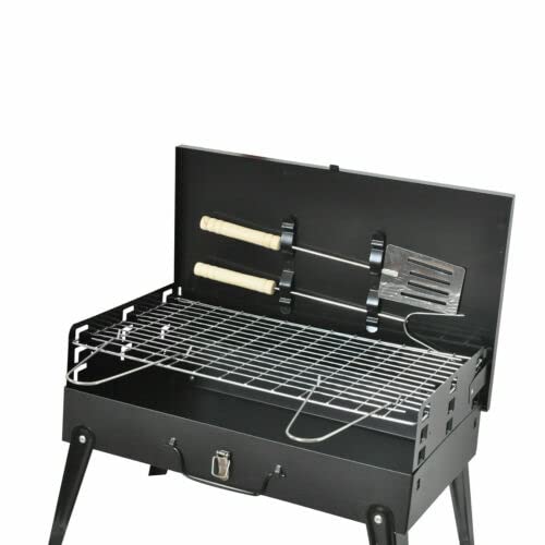 KF PREMIUM Folding Barbecue Grill Fire Pit BBQ Camping Charcoal Patio Party Garden Outdoor Cooking Grilling Equipment