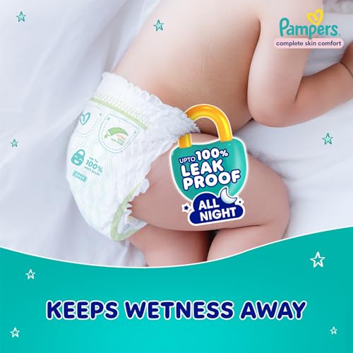 Image of Pampers Complete Skin Comfort Pants, Anti-rash blanket, Lotion with Vitamin E & Aloe Vera, Extra Extra Extra Large size baby diapers (XXXL) 10 Count, 16-30 kg