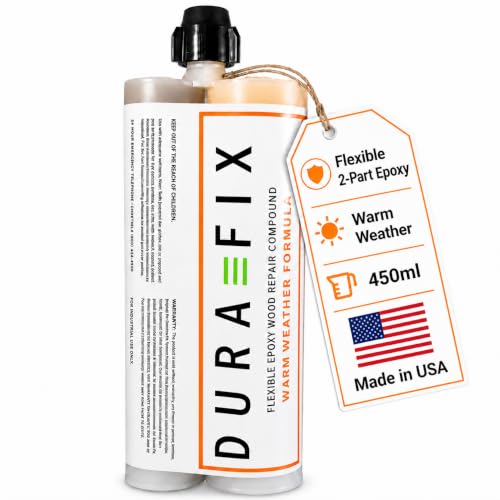 Flexible Epoxy Wood Filler & Putty, 450ml Dual Cartridge, Warm | ...