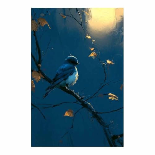 Toile d'art animalier Moody Bird PUQAAEO impression murale haute définition