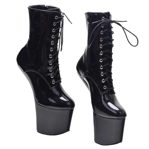 High Heels 20cm Pole Dancing Boots Velvet Heelless Thick Sole